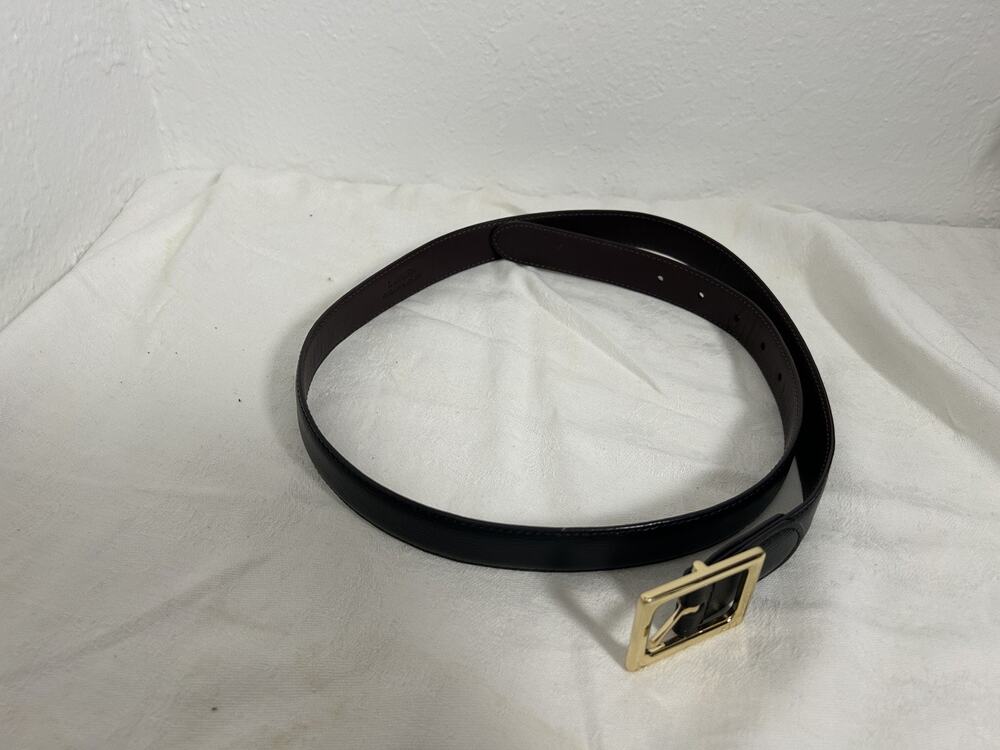 Lauren Ralph Lauren Belt Black Leather Slim Adjustable Designer Mens L